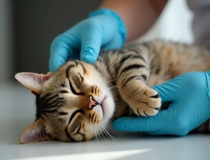 Specialist carefully handling a deceased cat with dignity in Sebastopol